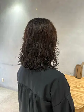 ミディアム カラー パーマ 🫧もも🫧 ／メンズ〜レディースのヘアスタイル