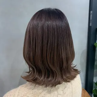 ミディアム カラー 🫧オリーブ/赤み消 し/暗髪🫧野本麗奈のヘアスタイル