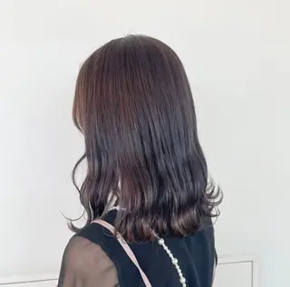 ミディアム カラー 落合 美穂のヘアスタイル