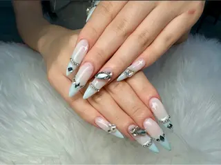 ネイル 🎀hami 🎀チップ長さ出しのネイルデザイン