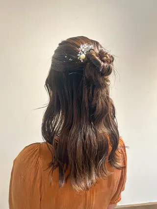 ミディアム アレンジ/新宿 透明感カラー/ヤノのヘアスタイル