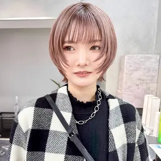 ショート カラー 透け感カラー 🌱いわさきのヘアスタイル