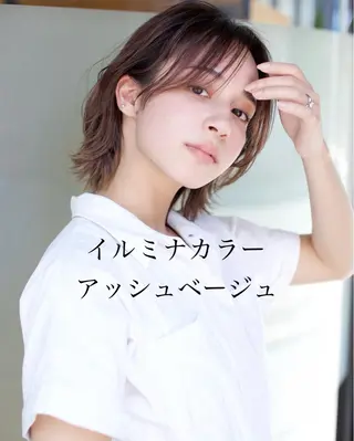 ショート ハイトーン/カラー/ 用賀/稲若健太郎のヘアスタイル