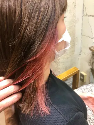 ミディアム カラー 桐原 竜也のヘアスタイル