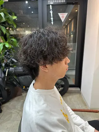ショート パーマ メンズ 木下 健心のヘアスタイル