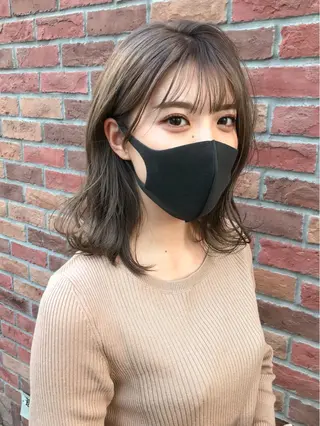 セミロング カラー 千葉 慎也のヘアスタイル