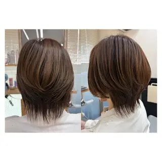 ショート レイヤーカット・ 縮毛矯正 星野のヘアスタイル