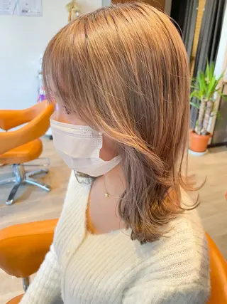 ミディアム カラー 髪質改善/ブリーチ 田代 龍我のヘアスタイル