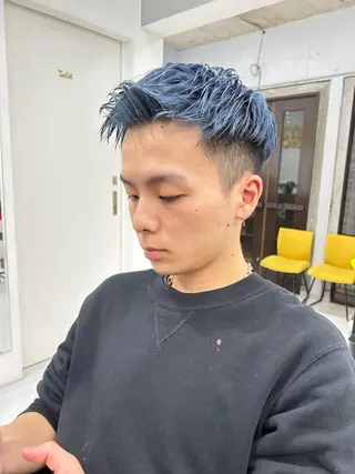 カラー メンズ 断髪刈舞所属・フェード・メッシュ ハイトーン/fumaのヘアスタイル