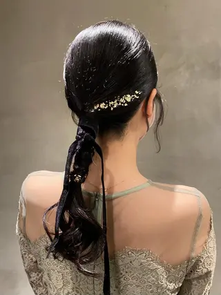 ロング ヘアアレンジ デザインカラー❤︎ イシイレイのヘアスタイル