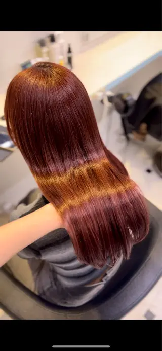 カラー 🍒♡艶髪暖色カラー saaya♡🍒のヘアスタイル