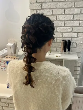 セミロング ヘアアレンジ Dityca...tia所属・りん/ 無料ヘアセットのヘアスタイル