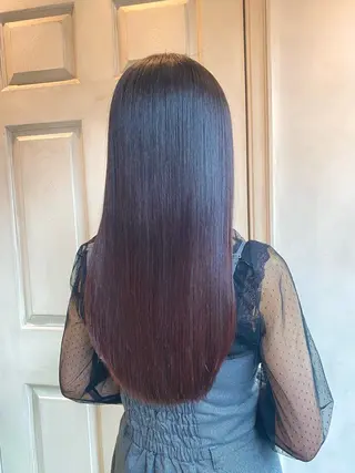 ロング カラー 千 田のヘアスタイル