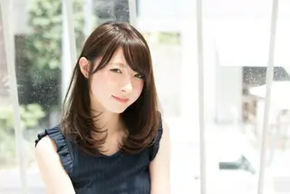 ミディアム セミロング ロング カラー パーマ STAR所属・内藤 達也のヘアスタイル