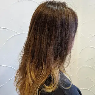ロング 髪質改善&白髪ぼかし カラー♡店長みやけ♡のヘアスタイル