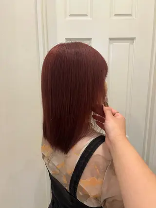 セミロング カラー コテ巻き風パーマ🌀 カラー/Asukaのヘアスタイル