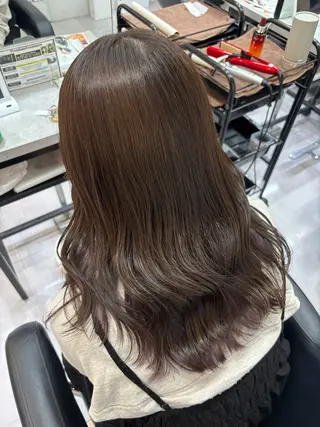 セミロング カラー 艶感カラー特化美容師 久万祐人のヘアスタイル