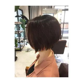 ショート カラー アオガミ （前髪顔周りカット）のヘアスタイル