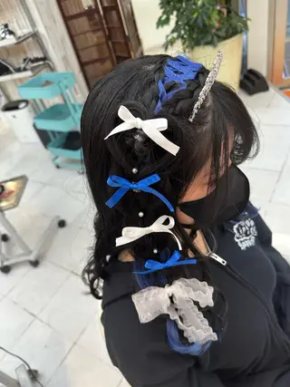 ロング ヘアアレンジ エクステ♡ヘアメ 内村麻衣のヘアスタイル