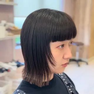 ショート FIGARO Ribute 登美ケ丘店所属・藤井勇太/ 切りっぱなしボブのヘアスタイル