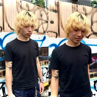 カラー パーマ メンズ デザインカラー⭐︎★ 🐆hyoma🐆のヘアスタイル