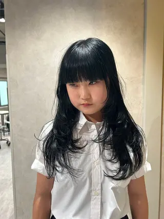 ロング ayano🍒パーマ 暖色カラーのヘアスタイル