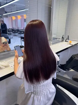 セミロング 韓国ガーリー🤍暖 色カラー🤍misaのヘアスタイル