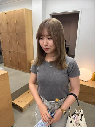 ミディアム カラー 坂本 圭太朗のヘアスタイル