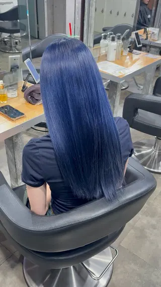 ロング カラー ハイトーン特化美容師 🌈ケアブリーチのヘアスタイル