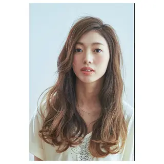 ロング カラー パーソナルカラー診断 できます 木曽 主博のヘアスタイル