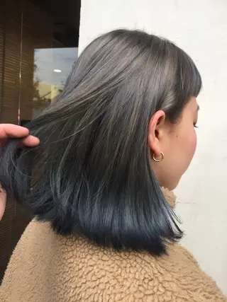 ミディアム カラー 髪質改善/痛ませ ないカラー/西村航大のヘアスタイル