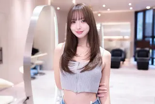 ミディアム カラー 渋谷/透明感カラー kuttiのヘアスタイル