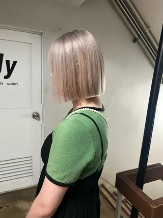 ショート カラー ハイトーンボブ美容師 /馬場 翼のヘアスタイル