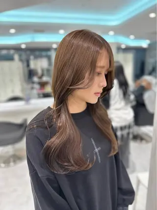 セミロング カラー ♡上品韓国髪♡ブラ ウン/SAYATOのヘアスタイル