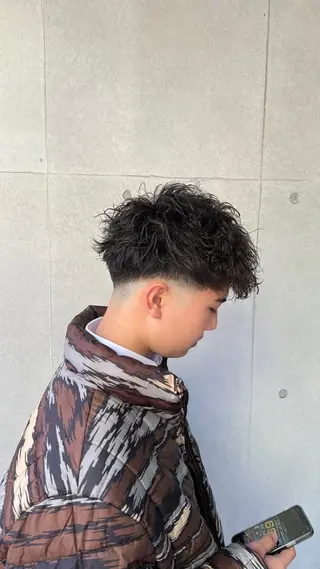 ショート パーマ メンズ 湘南のパーマ職人 🔥清水琉葵🔥のヘアスタイル