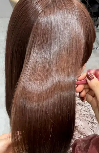 セミロング カラー nana 似合わせカットのヘアスタイル
