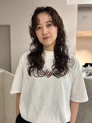 ロング パーマ aika/パーマ/ ショート/伏見のヘアスタイル