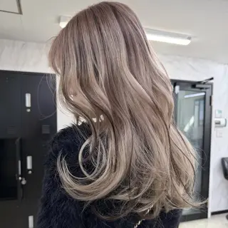 セミロング カラー シールエクステ特化 ハイトーン、NANAのヘアスタイル