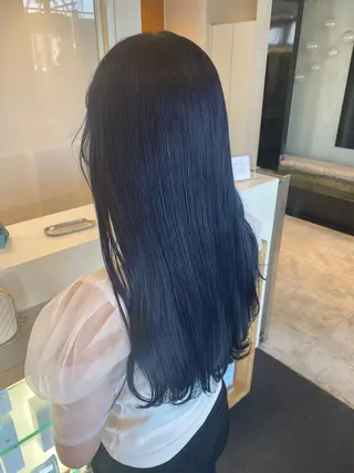 ロング カラー ホリイ ハルカのヘアスタイル