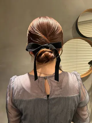 セミロング ヘアアレンジ デザインカラー❤︎ イシイレイのヘアスタイル