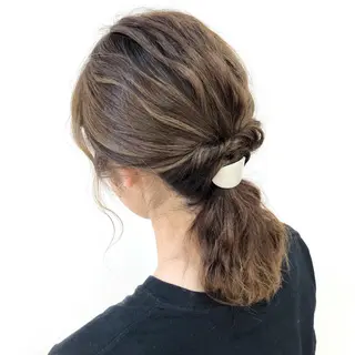 ミディアム ヘアアレンジ これた🧸ヘアメ職人 ♡髪質改善♡カラーのヘアスタイル