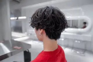ショート パーマ メンズ 波巻きスパイラルパー マ/シャドウパーマ駿のヘアスタイル