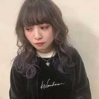 ミディアム カラー パーマ 心斎橋 美髪職人 近江のヘアスタイル