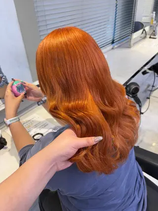 ロング カラー 透明感ベージュカラー ♡上野♡AIのヘアスタイル