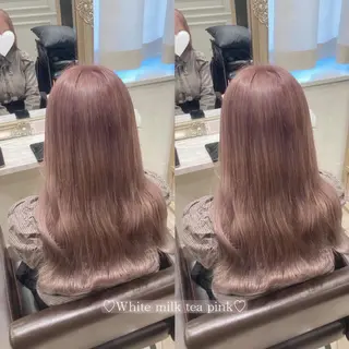 セミロング カラー 菅村 緋莉🎀ガーリーヘアのヘアスタイル