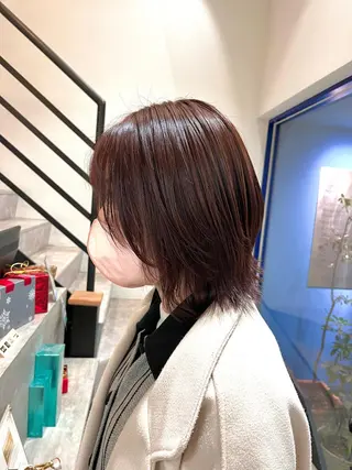 ミディアム カラー 山本 佳奈のヘアスタイル