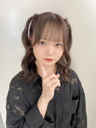 セミロング ゆるふわ透明感カラー 🎀ほの/表参道のヘアスタイル