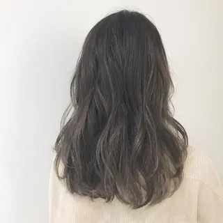 ロング カラー 渋谷ブリーチカラー 韓国ヘアyuikoのヘアスタイル