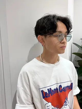 ミディアム パーマ メンズ ally hairsalon所属・Emi .のヘアスタイル