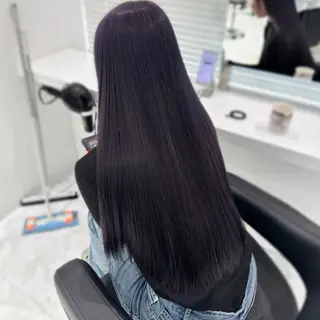 ロング カラー ヘアアレンジ 🫧透明感ラベンダー 似合わせ🫧あい🫧のヘアスタイル